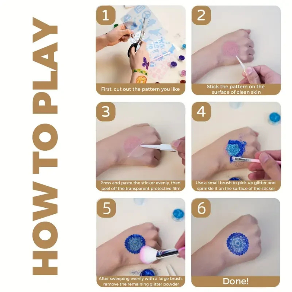 Glitter Tattoo Craft Kit