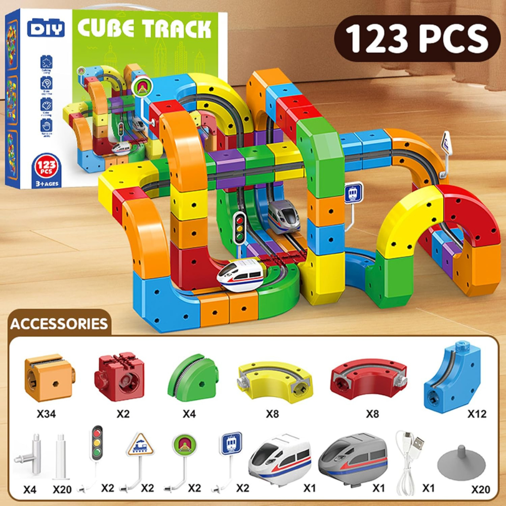 BlockRail™ | Magic Cube Train Track