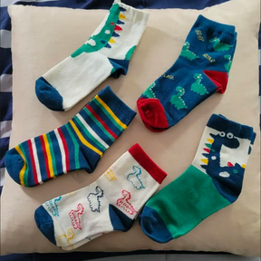 Dino Knit Socks (5 pairs bundle)