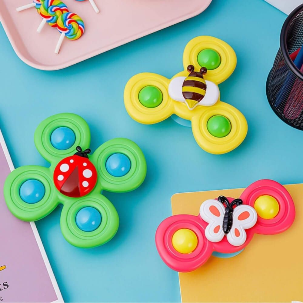 Colorful Insects Spinner Toys (Set of 3)