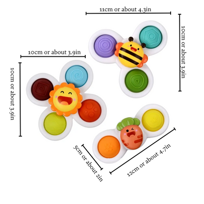 Colorful Kiddie Spinner Toys (Set of 3)